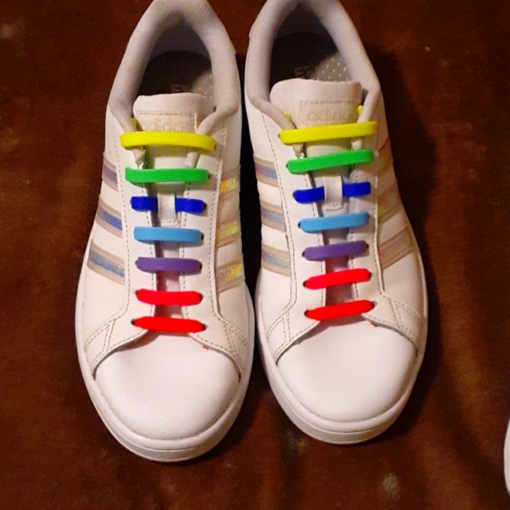 Women's Adidas Grand Court iridescent sneakers